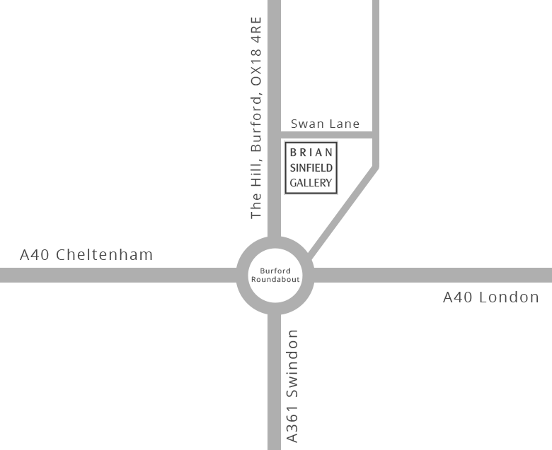 Directions map for Brian Sinfield Gallery