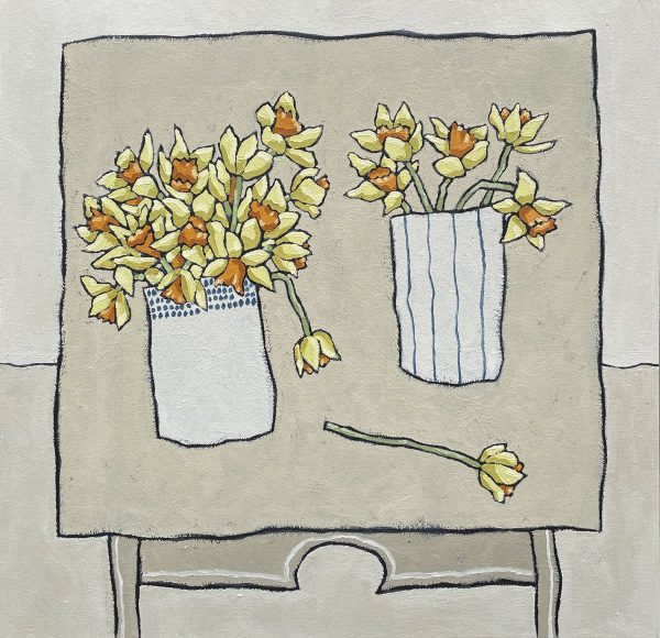 Daffodils 60 x 60 cm by Jane Hooper