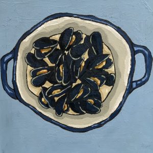 Mussels 40 x 40 cm by Jane Hooper