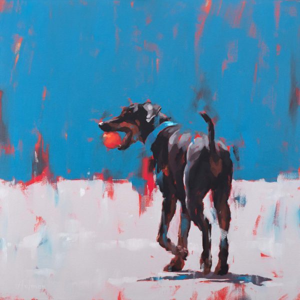 Retrieve by Iain Holman Oil on canvas 60 x 60 cm