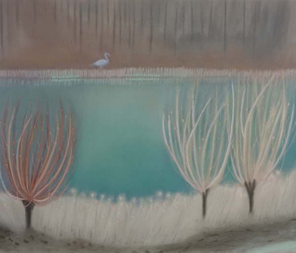 Dogwood with Heron
